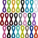 131 Yards Assorted Elastic Band Cord 2mm 2/25 inch 390ft Elastic Bracelet String Rubber Rope 24 Colors Bungee Shock Cord for Bracelet, Beading, Sewing, Jewelry Making, DIY Crafts