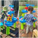 Kids Sand Water Table for Kids 3 4 5 6 7 8 Years Old - 3-Tier Summer Outdoor Toys, Water Waterfall Sensory Play Table with Beach Toy Accessories, Summer Activity Table Toddlers 3-4 3-5
