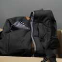 Padded Car Seat Travel Bag for Airplane with Wheels, Heavy Duty Carseat Bags for Air Travel, Rolling Gate Check Backpack and Dolly Carrier, Storage for Baby Essentials, Black