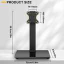 WKWKER Universal TV Stand for 13-32inch LED LCD Table Top Television Stand with 45 Degree Height Adjustable Swivel TV Stand Mount with Tempered Glass Base Max VESA 100x100mm