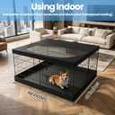PEEKABOO Black Dog Playpen 24" H, 8-Panel 24" W with Top and Bottom Covers