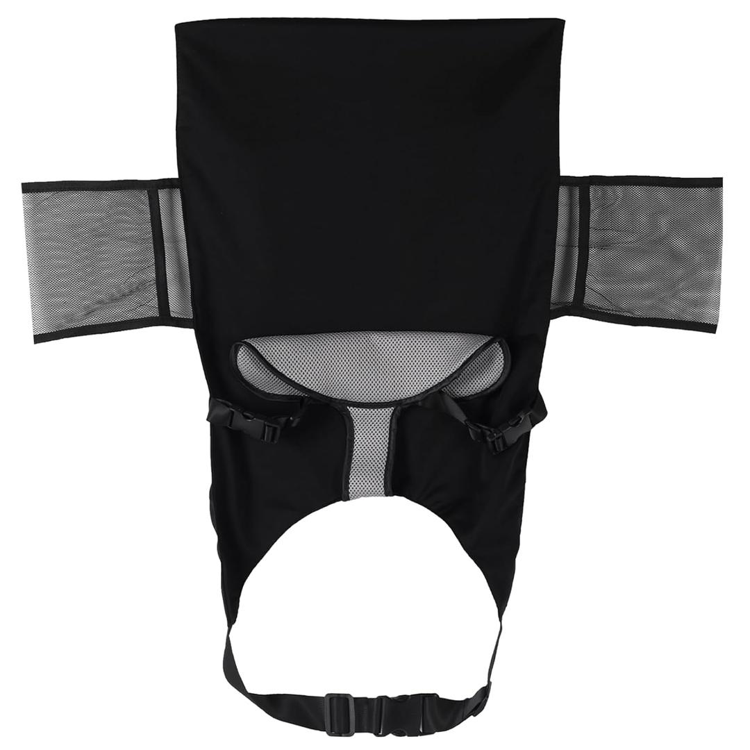 Baby Travel Bed for Flying Travel Baby Bed Toddler Airplane Seat Extender Travel Bed Portable Infant Travel Bed Toddler Airplane Bed Baby Travel Essentials for Flying - Black (16.1" x 20.5")