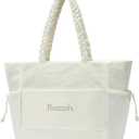 BOSSTIN Tote Bag for Women, Large Tote Bag with Zipper, Lightweight Shoulder Handbag with Compartments for Work Travel