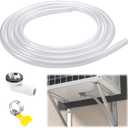 10ft Air Conditioner Drain Hose, 3/5 inch Portable AC Drain Hose Connector, Replacement for Universal Mini-Split Unit and Window Air Conditioner Unit kit Parts