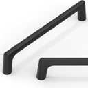 10 Pack Matte Black Cabinet Pulls 5 Inch(128mm) Kitchen Cabinet Handles Cabinet Hardware for Drawer Pulls (5" Hole Center)