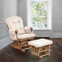 Lovote 5 in 1 Removable Glider Cushions Set Rocking Chair Cushions for Rocker Chair & Ottoman Washable Cover, Beige (Chair NOT Included)