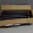 Outdoor Curtain Rod 31-144 inch Adjustable Long Spring Black ShowerTension Curtain Rod Extra Long Outdoor Rods for Patio Bathroom Windows No Drilling, No Rust