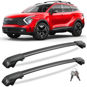 KINGGERI 300lbs Roof Rack Cross Bars Compatible with 2023-2026 Kia Sportage X-line AWD/X-Pro/X-Pro Prestige Trims with Raised Side Rail, Lockable Heavy Duty Aluminum Roof (Not for Panoramic sunroof)