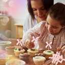 2 x 20PCS Pink Bow Party Decorations - Cute Bow Cupcake Toppers for Girls Birthday, Princess Theme Party Supplies, Baby Shower Decor, Festive Celebration Cake Toppers