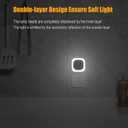 YUNLEX 4 Pack Daylight White Night Light, Gentle Eye-Care with Dimmable Wide-Glow, Indirect Reflection, Auto Dusk to Dawn Sensor, Plug in for Hallway, Kitchen, Garage, Laundry, as Mother Gifts