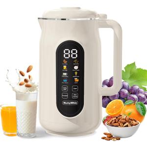10-in-1 Nut Milk Maker Machine,10 Blade 42oz Homemade Almond, Soy, Oat, Juice, Plant-Based and Dairy Free Beverages,Automatic Almond Milk Maker, LED Panel/Delay Start/Keep Warm/Boil Water/Self Clean
