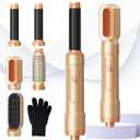 6 in ONE Blow Dryer Brush,Air Curling Iron Round Brush Blow Dryer 800W,Ionic Hair Dryer Brush for Women, Hot Air Brush Hair Styling Tools 100-120V