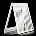14×14 Return Air Grille [Duct Opening Size] Return Vent Cover for Wall or Ceiling,Steel Return Air Grill Removable Face/Door for 1 inch Filters (14"W x 14"H [Duct Opening])