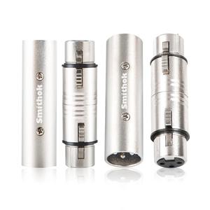 Smithok 4-Pack XLR Gender Connector Kit, 2 Male to Male & 2 Female to Female Couplers, for Mixers, Micphones & Amplifiers