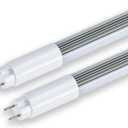 T8 T12 4FT LED Bulbs Light Tube Type A+B 18W 2250LM, F32T8/F40T12 LED Fluorescent Replacement(18W=30W), 5000K Daylight, Plug and Play or Ballast Bypass, Dual-End, UL & DLC Listed(2 pcs)