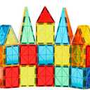 FNJO Magnetic Tiles, 24 PCS Magnet Building Set, Magnetic Building Blocks,Construction STEM Toys for Kids