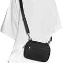 MAXTOP Small Crossbody Bags for Women Belt Bag Fanny Pack with Adjustable Strap (Black)