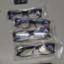 Gaoye Professional Reading Glasses for All Day - Computer Readers with Blue Light Protection - Value Pack (B1-5 Pack Light Black) +2.0