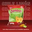 Zambos Chile Limn Plantain Chips, 5.3 oz Crunchy Snack, Gluten Free Bold Chili Lime Flavor (Pack of 12) (EXP 08/02/26)