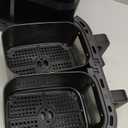 CHEFMAN 6 Quart Dual Basket Air Fryer Oven with Easy View Windows, Sync Finish, Hi-Fry, Auto Shutoff, 2 Independent 3Qt Nonstick Dishwasher Safe Frying Baskets, Digital Double Air Fryer - Black