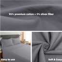 Grounding Sheet, Calking Size Grounding Flat Sheet with 5% Silver Fiber Grounded Bed Sheet Earth Product for Improved Sleep & Stress Relief (Calking - 72"*84" Gray)