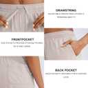 G Gradual Women's 7" / 9" Shorts with Deep Pockets Elastic Waist Bermuda Jersey Long Shorts for Woman Lounge Walking (Beige, XL)