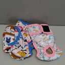 Reusable Cat Diapers 3 Pack with Good Absorbency Easy to Put on Adorable Diapers for Cats Secure Fit S (SmallNew Born-10.5"Waist)