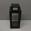 Black Metal and Glass Lantern.