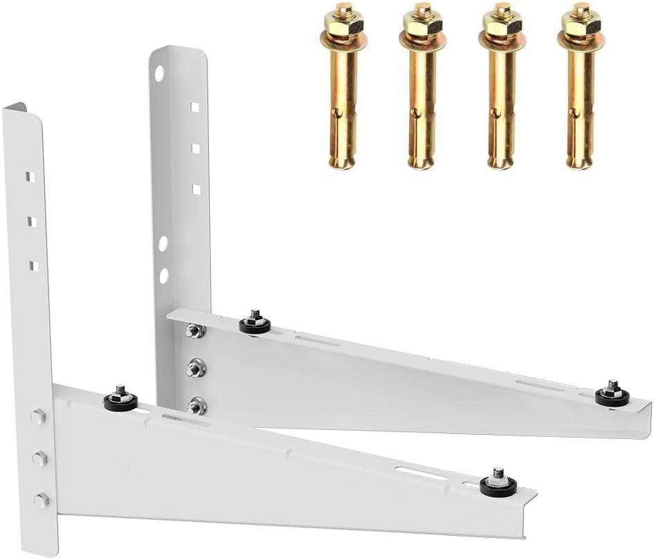 Outdoor Mini Split Wall Mounting Bracket for 9,000-18,000 BTU Air Conditioner, Heavy Duty AC Support for Outside, Mini Split Mounting Bracket Holds Up to 330lbs