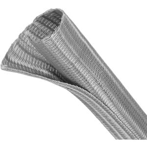 Split Wire Loom Tubing, Cable Protector Sleeve, Braided Cable Management for TV/Computer/Home Theater/Engine Bay, Cord Protectors from Pets No Chew (Grey, 1"-10ft)