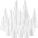 FFchuanhe 20-Pack Craft Foam Cones, Foam Tree Cones, Assorted Sizes Cones Shaped Foam (2.5,4,6,8in), for Arts and Crafts, Christmas Tree, School, Wedding, Birthday, DIY Home Craft Project