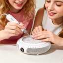 Nail Dust Collector, 3800RPM Nail Vacuum Dust Collector, Professional Nail Tech Dust Collector for Manicure & Acrylic Nails, Nail Fan Dust Collector, Dust Extractor with Replaceable Filter