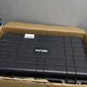 MEIJIA All Weather Rolling Waterproof Protective Case, Hard Camera Case,Dry Case with Retractable Pull Handle and Wheels,Foam Inserted, Elegant Black,22 x13.81x9inches