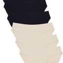 Wealurre Seamless Underwear Invisible Bikini No Show Nylon Spandex Women Panties (Small, B3/A3)