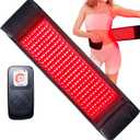 Infrared Red Light Therapy Belt: 460 LEDs 830nm 630nm High Level Red Light Therapy for Body - Cordless Timer High Power Pain Relief for Back Shoulder Neck Use at Home - Black