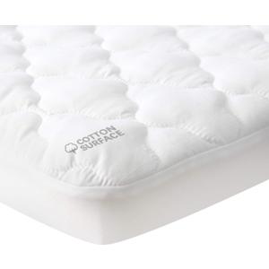 Waterproof Pack and Play Mattress Pad Sheets Fitted, Cotton Fabric Pack and Play Protector, Fits Graco Play Yard, Baby Mini Crib Sheet Cover (39x27 Inch, White)