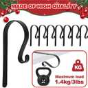 Christmas Stocking Holders Stocking Hanger of 8, Suitable for Festive Scene Decoration Hanging Kit (8pcs Black-2)