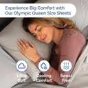 Olympic Queen Sheet Set 66x80 - 4 Piece RV Olympic Queen Size Sheets - Soft, Breathable & Cooling - Fits 14” to 16" Mattress w/ Deep Pockets - Comfy Luxury Bedding - Fade & Wrinkle Free - Light Grey