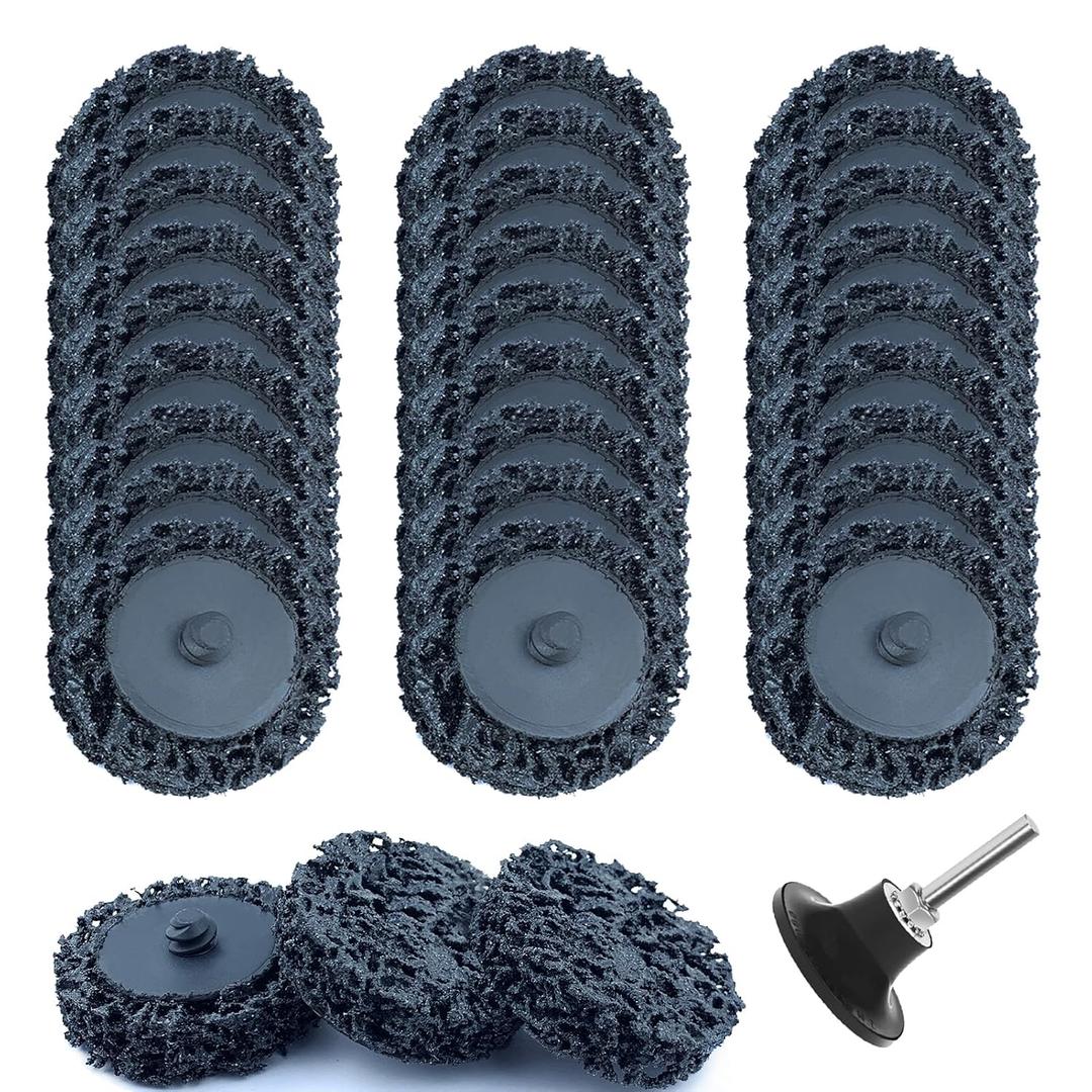 2 Inch Sanding Disk 31pcs Paint Stripping Wheel,Die Grinder Strip Disc for Drill,Die Grinder Accessories for Remove Rust Welds,Paint, Oxidation (Black)