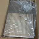 Hudgan Breadbox for Kitchen Countertop, Bread Storage Container with Bamboo Lid for Homemade Bread,Toast, Bagel, Donut, Cookies and Baguette, Large Corner Breadbox Keeper for Muffin