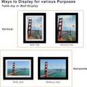 KINLINK 5x7 Picture Frame Black Set of 4, Wooden Photo Frames Matted 4x6 with Plexiglass for 4x6 with Mat or 5x7 without Mat for Table and Wall Display