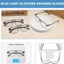 Blue Light Blocking Aviator Reading Glasses Men Cool Lightweight Metal Computer Readers Sunglasses Spring Hinge 3 Pack