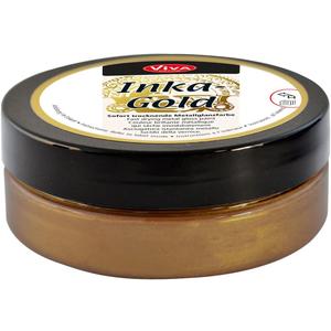 Viva Decor Inka Gold Gilding Wax2.3 oz (Golden Brown) - Wax-Based Metallic Polishing Paste. Quick-Drying Metal Shine, High Gloss Effects for DIY. Decor Paste for Wood, Clay & Terracotta