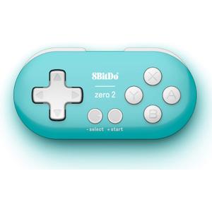 Nargos 8Bitdo Zero 2 Bluetooth Key Chain Sized Mini Controller for Nintendo Switch, Windows, Android and macOS (Turquoise Edition)