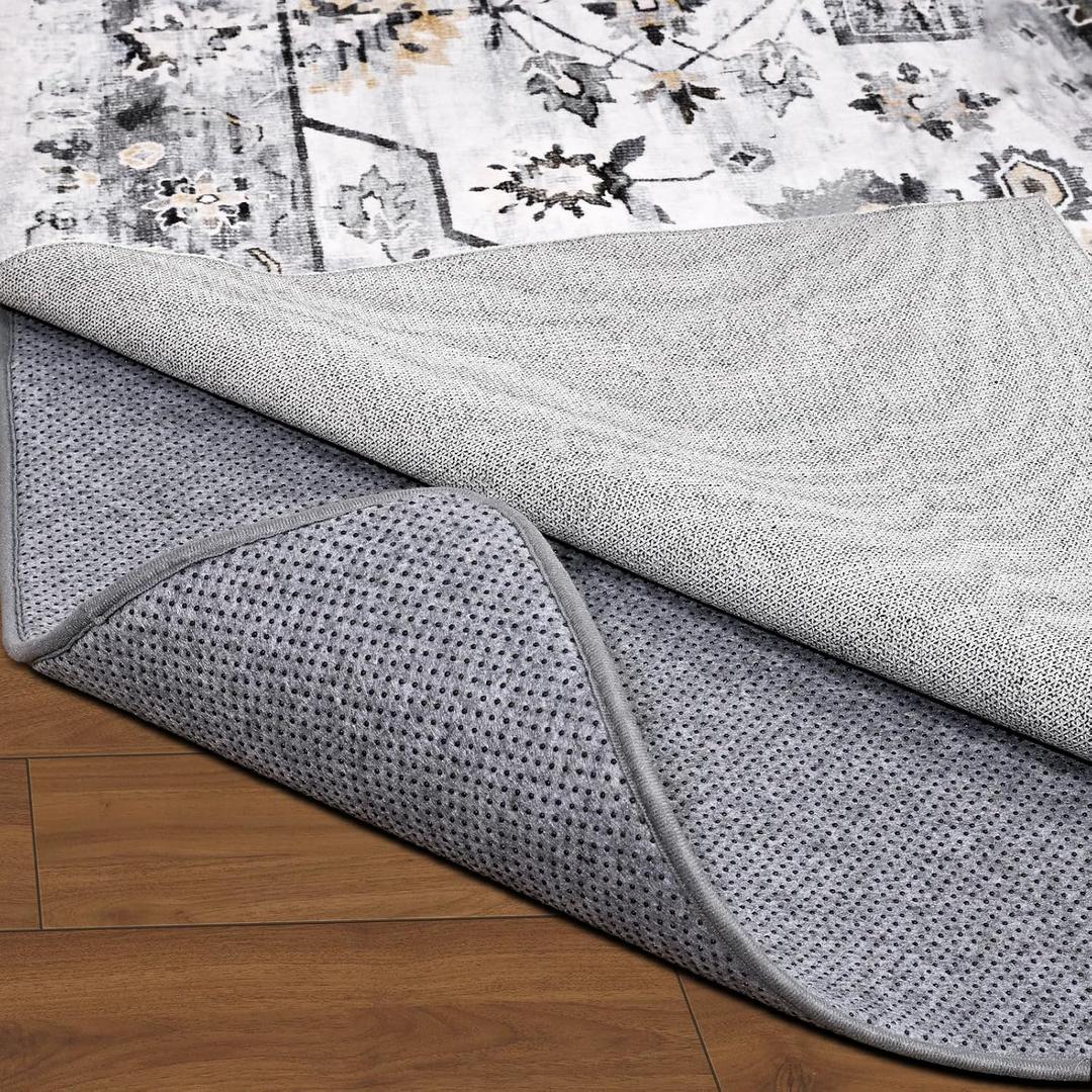 Non Slip Rug Pad Gripper, 6 x 9 Ft Extra Thick Foam Under Area Rug Carpet Pads for Any Hard Surface Floors, Keep Your Carpets Safe and in Place, Prevent Rug from Wrinkling or Buckling