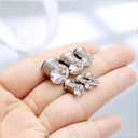 Astm F136 Titanium Round CZ Ear Gauges Screw Fit Flesh Tunnels Plugs Gauges Earring Expander Stretcher Ear Tunnels For Ears 10G 8G 6G 4G 2G 0G 00G Plug Earrings Piercing Jewelry For Women Men