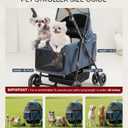 Dog Stroller for Large & Medium Dogs (20132 lbs), Pet Stroller for 2 Small Dogs, Extra Large Heavy Duty, Foldable & Ventilated, Pink or Navy