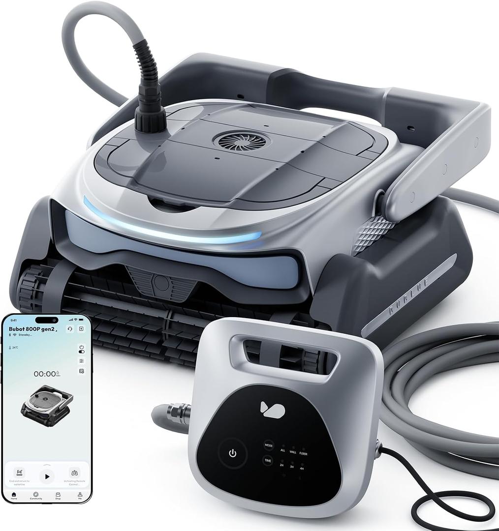 (2026 New) BUBLUE Bubot 800P Gen2 Robotic Pool Cleaner,Pool Vacuum for Inground Pools,with Smart Navigation,App Control& Scheduling,Cleans Floor/Wall/Waterline/Shallow Area,for Pools up to 1,076 Sq.Ft