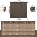 Outdoor Roller Shade 8' W x 8' L Cordless Patio Shades Roll Up Outdoors Blinds with UV Protection, Exterior Roller Shades Cloth for Porch Pergola, Mocha