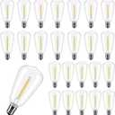 ST38 E12 LED Replacement Bulbs for Outdoor String Lights, 25 Pack Shatterproof Edison String Light Bulbs, 2700K Warm White Waterproof Dimmable Patio Light Bulbs Replacement for Patio Garden Deck